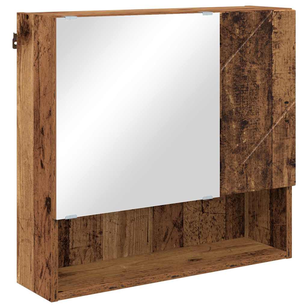 Spiegelschrank mit Regal Altholz 59 x 17 x 55 cm Holzwerkstoff