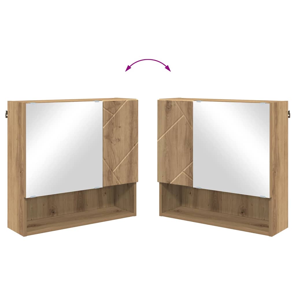 Spiegelschrank Artisan-Eiche 59 x 17 x 55 cm Holzwerkstoff