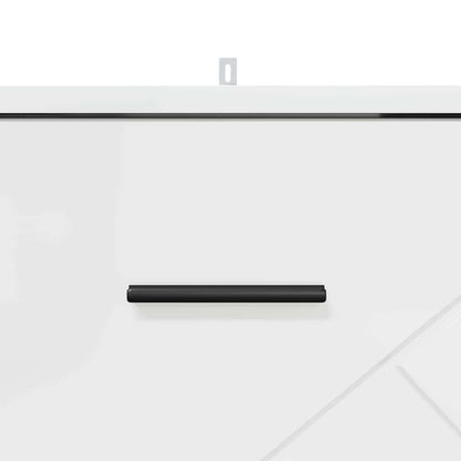 Nachttisch Hochglanz-Weiß 38 x 38 x 66 cm Holzwerkstoff