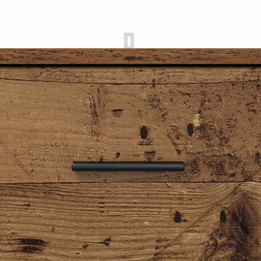 Nachttisch mit Schubladen Altholz 38 x 38 x 66 cm Holzwerkstoff
