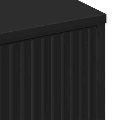 Badezimmer Schrank Schwarz 39 x 23,5 x 65 cm Holzwerkstoff