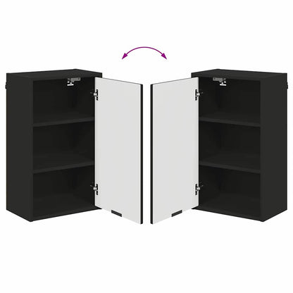 Badezimmer Schrank Schwarz 39 x 23,5 x 65 cm Holzwerkstoff