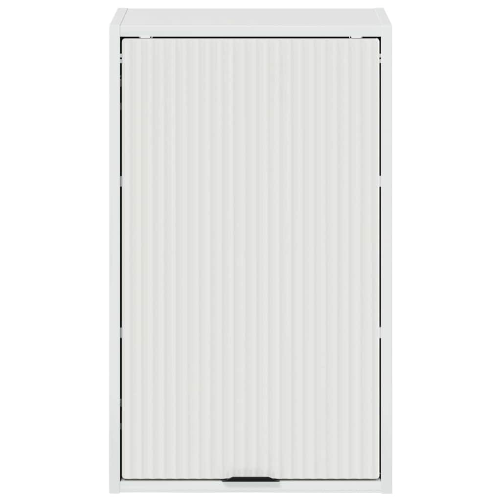 Badezimmer Schrank mit Tür Hochglanz-Weiß 39 x 23,5 x 65 cm