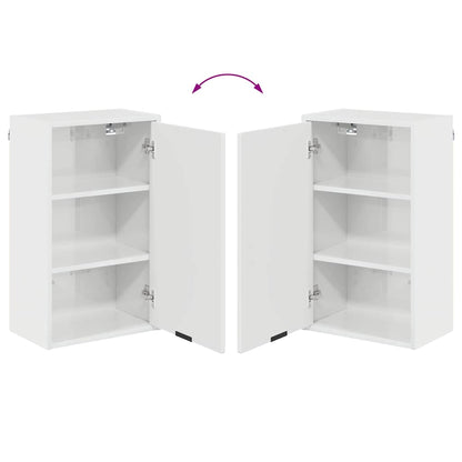 Badezimmer Schrank mit Tür Hochglanz-Weiß 39 x 23,5 x 65 cm