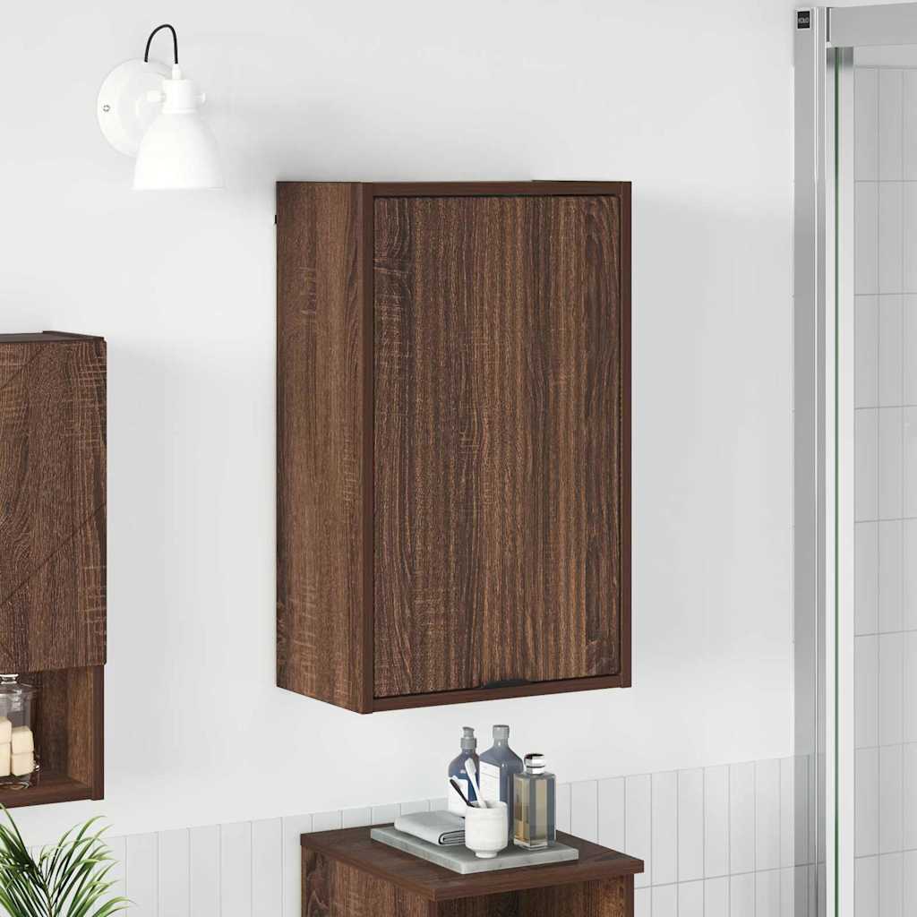 Badezimmer Schrank mit Tür Braun Eichen-Optik 39 x 23,5 x 65 cm