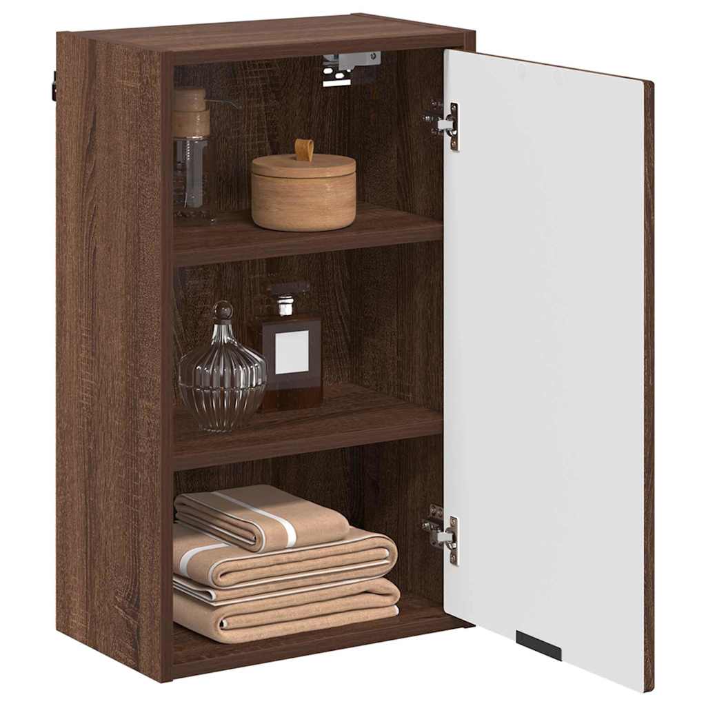 Badezimmer Schrank mit Tür Braun Eichen-Optik 39 x 23,5 x 65 cm