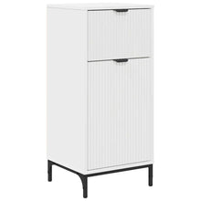 Badezimmer Schrank mit Tür Weiß 39,5 x 36 x 88 cm Holzwerkstoff