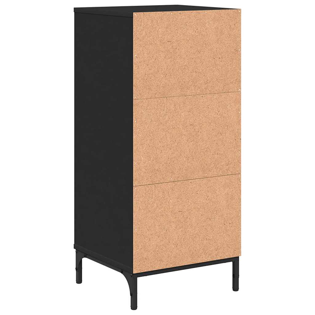 Badezimmer Schrank Schwarz 39,5 x 36 x 88 cm Holzwerkstoff