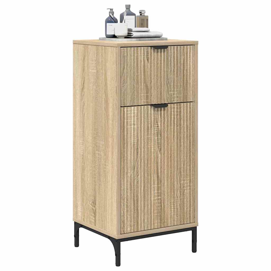 Badezimmer Schrank Sonoma-Eiche 39,5 x 36 x 88 cm Holzwerkstoff