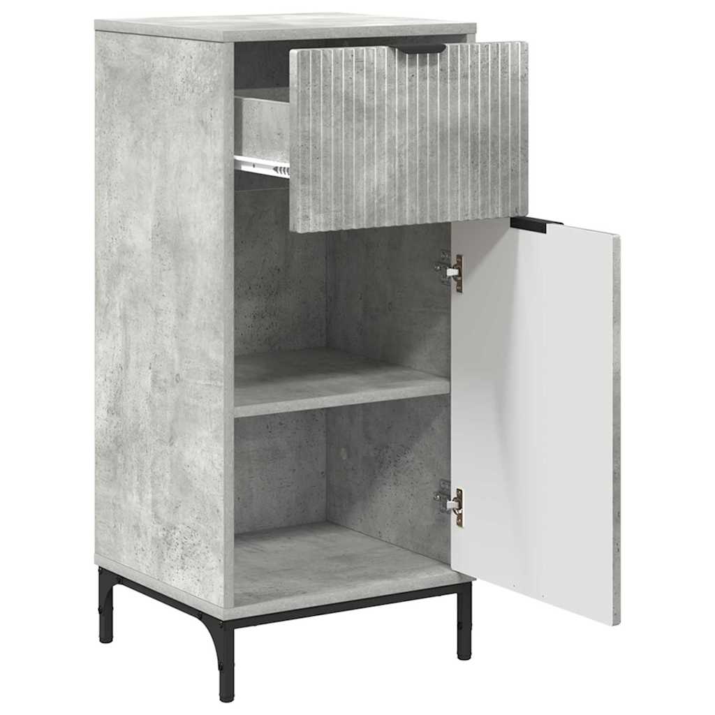 Badezimmer Schrank Betongrau 39,5 x 36 x 88 cm Holzwerkstoff