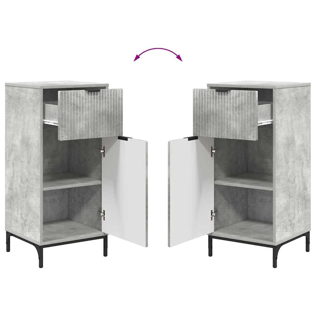 Badezimmer Schrank Betongrau 39,5 x 36 x 88 cm Holzwerkstoff