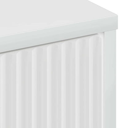 Badezimmer Schrank mit Tür Hochglanz-Weiß 39,5 x 36 x 88 cm