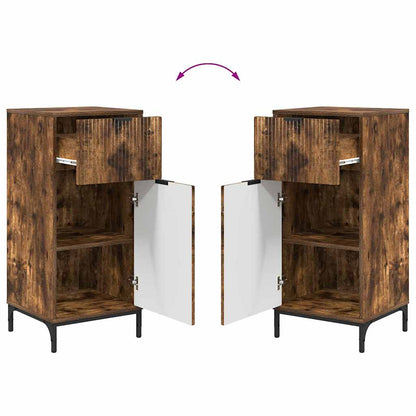 Badezimmer Schrank Räuchereiche 39,5 x 36 x 88 cm Holzwerkstoff