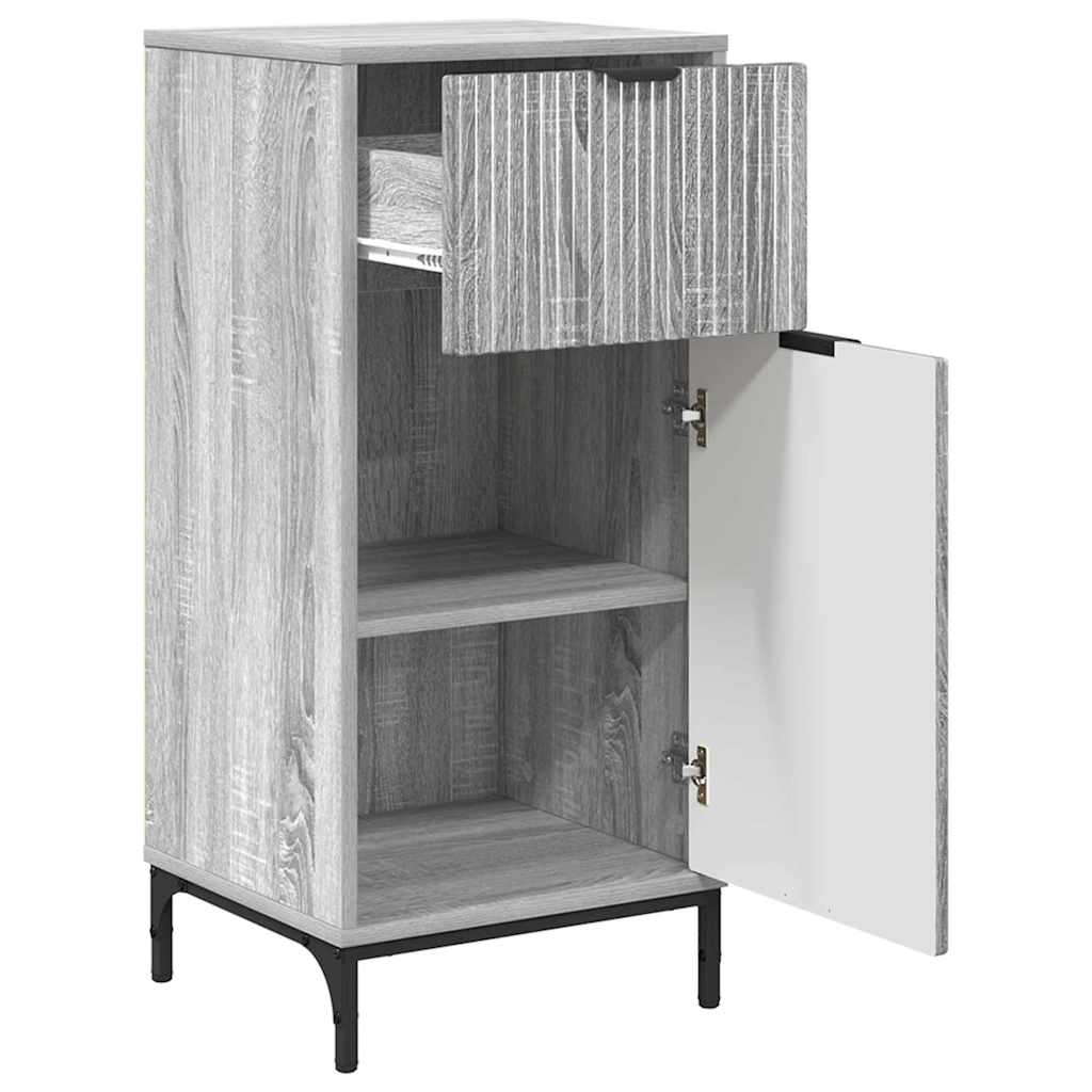 Badezimmer Schrank Grau Sonoma 39,5 x 36 x 88 cm Holzwerkstoff