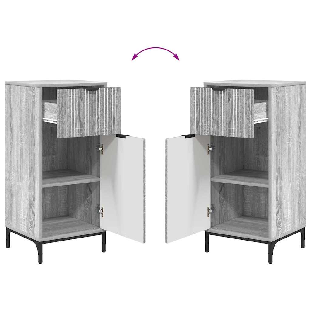 Badezimmer Schrank Grau Sonoma 39,5 x 36 x 88 cm Holzwerkstoff