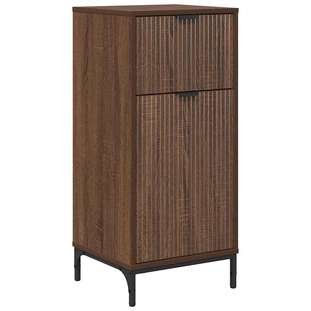 Badezimmer Schrank mit Tür Braun Eichen-Optik 39,5 x 36 x 88 cm