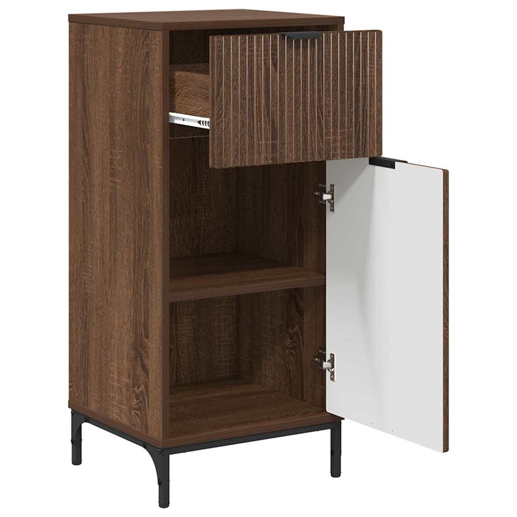 Badezimmer Schrank mit Tür Braun Eichen-Optik 39,5 x 36 x 88 cm