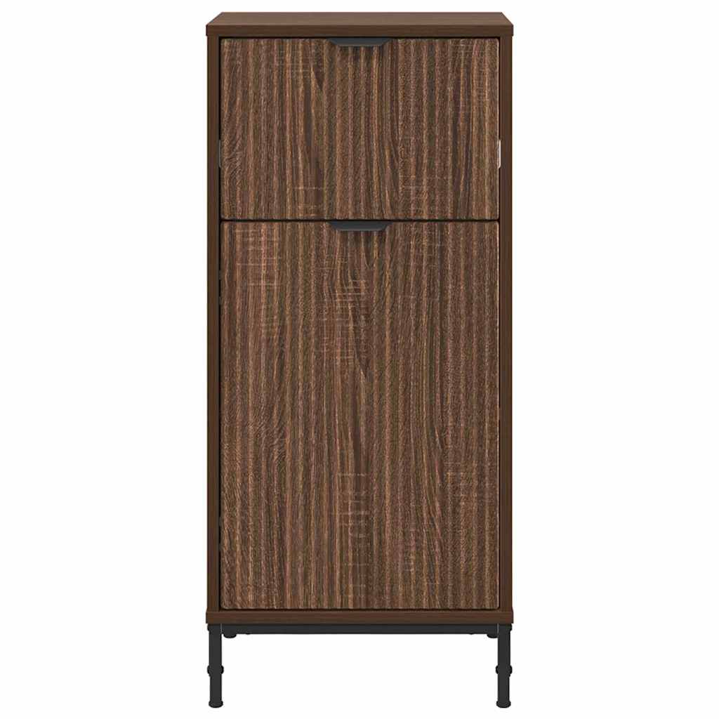 Badezimmer Schrank mit Tür Braun Eichen-Optik 39,5 x 36 x 88 cm