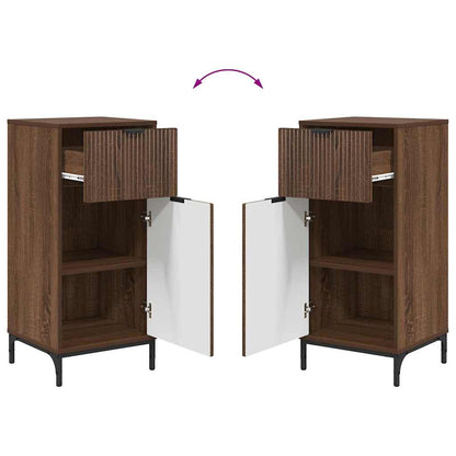Badezimmer Schrank mit Tür Braun Eichen-Optik 39,5 x 36 x 88 cm