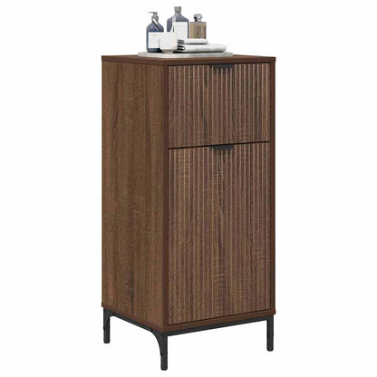 Badezimmer Schrank mit Tür Braun Eichen-Optik 39,5 x 36 x 88 cm