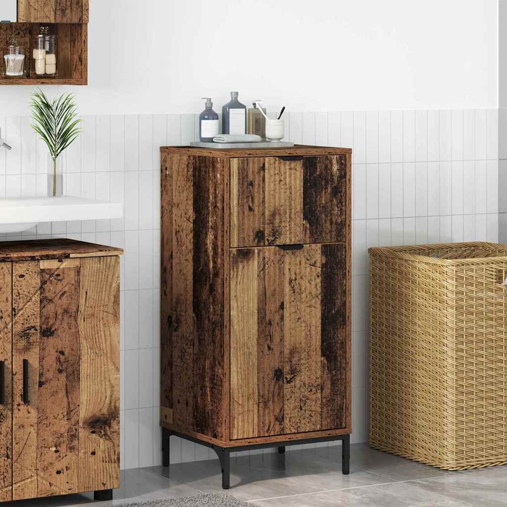 Badezimmer Schrank Altholz 39,5 x 36 x 88 cm Holzwerkstoff