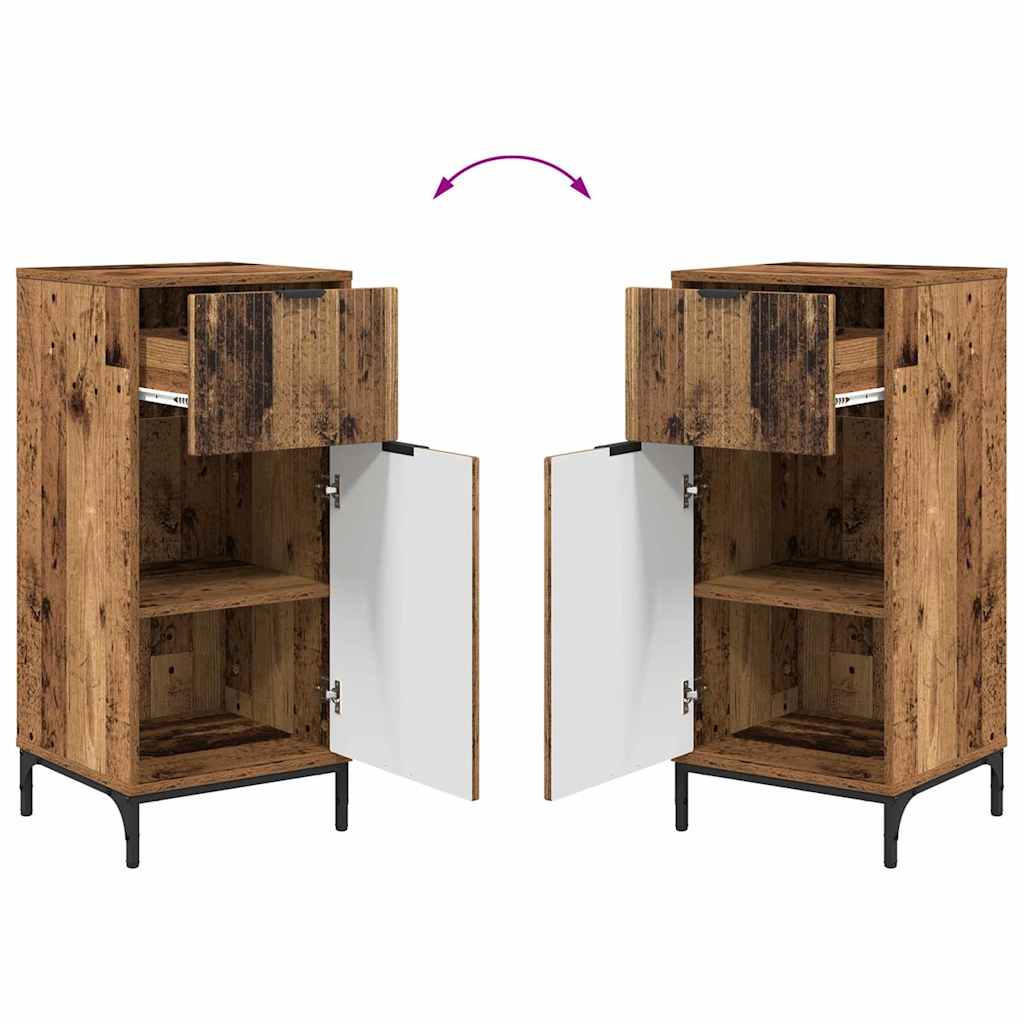 Badezimmer Schrank Altholz 39,5 x 36 x 88 cm Holzwerkstoff