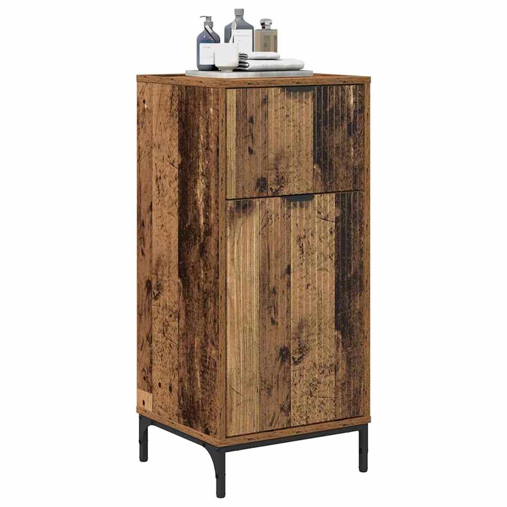 Badezimmer Schrank Altholz 39,5 x 36 x 88 cm Holzwerkstoff