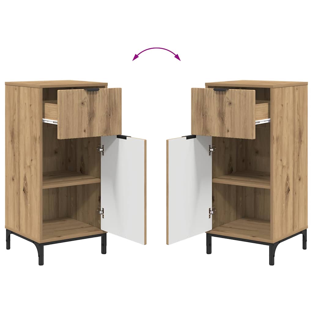Badezimmer Schrank mit Speicher Artisan-Eiche 39,5 x 36 x 88 cm