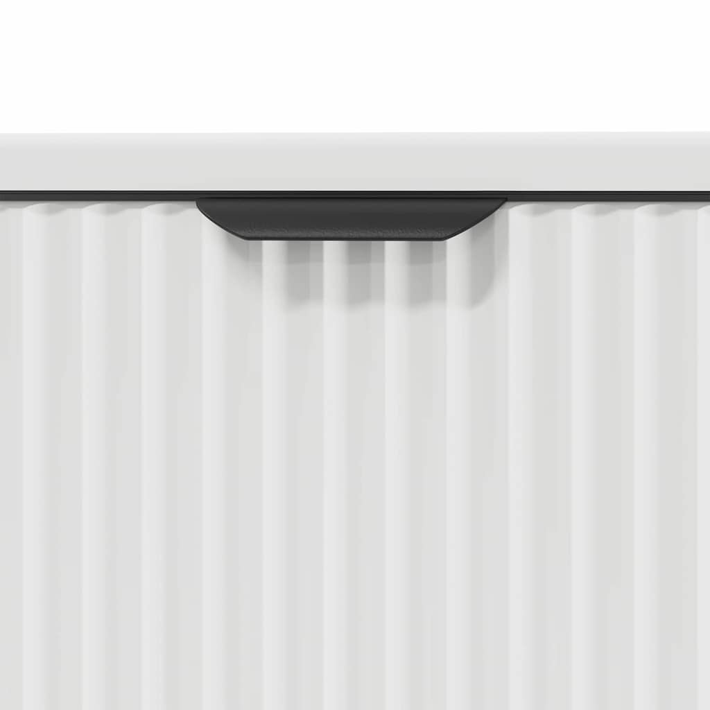 Badezimmer Waschbecken Schrank mit Tür Weiß 60,5 x 33,5 x 61 cm