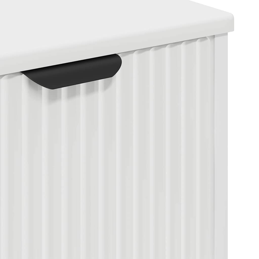 Badezimmer Waschbecken Schrank mit Tür Weiß 60,5 x 33,5 x 61 cm