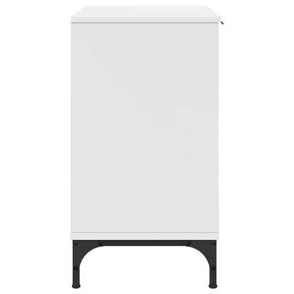 Badezimmer Waschbecken Schrank mit Tür Weiß 60,5 x 33,5 x 61 cm