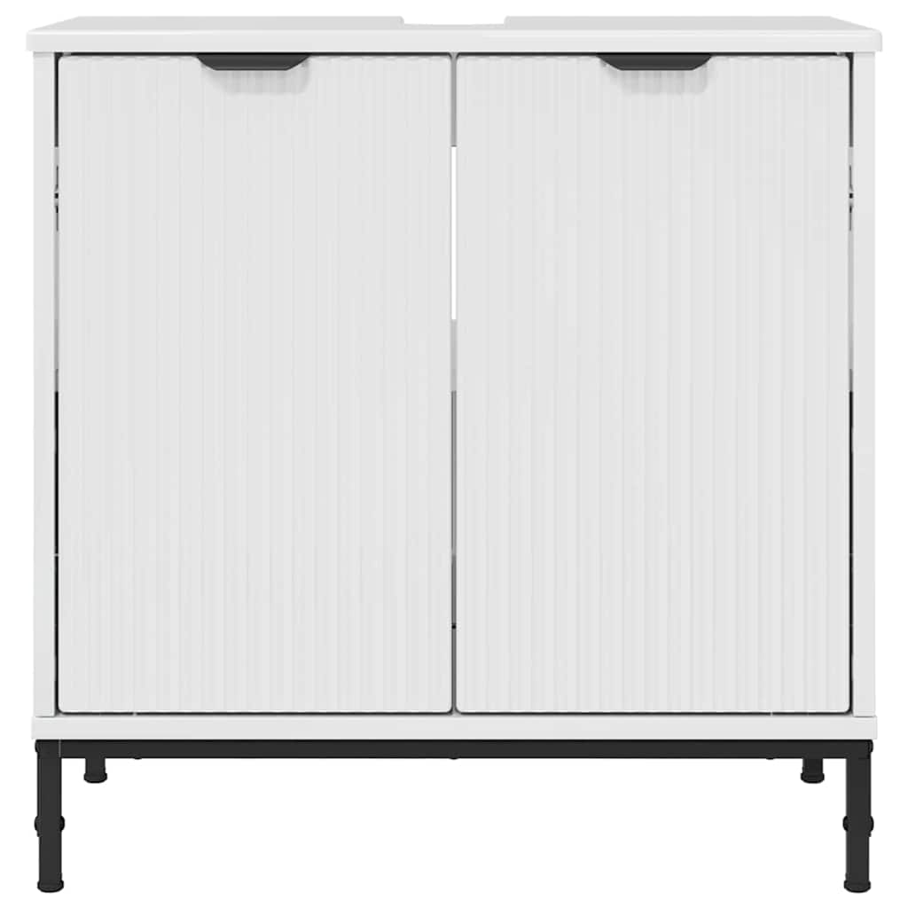 Badezimmer Waschbecken Schrank mit Speicher Hochglanz-Weiß