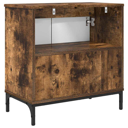 Badezimmer Waschbecken Schrank Räuchereiche 60,5 x 33,5 x 61 cm