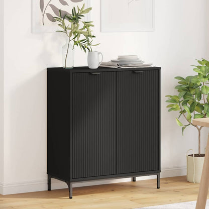 Sideboard Schwarz 69,5 x 33 x 82 cm Holzwerkstoff
