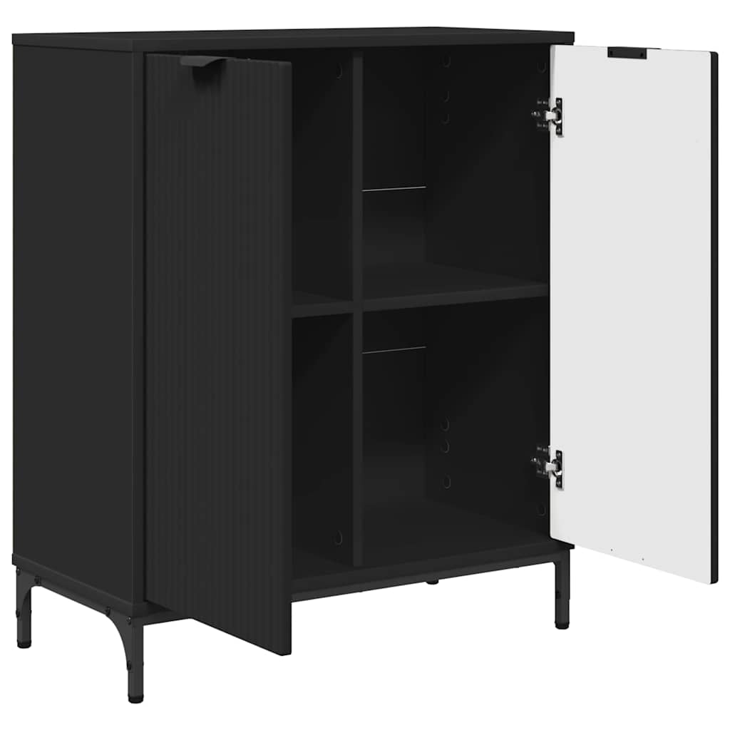 Sideboard Schwarz 69,5 x 33 x 82 cm Holzwerkstoff