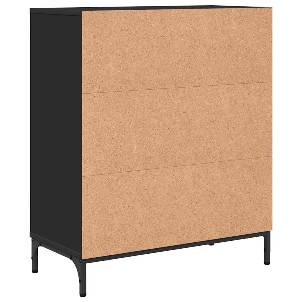 Sideboard Schwarz 69,5 x 33 x 82 cm Holzwerkstoff