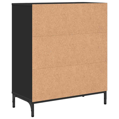 Sideboard Schwarz 69,5 x 33 x 82 cm Holzwerkstoff