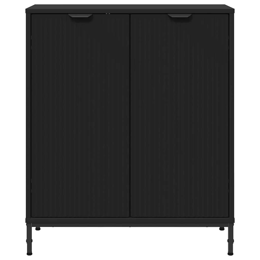 Sideboard Schwarz 69,5 x 33 x 82 cm Holzwerkstoff