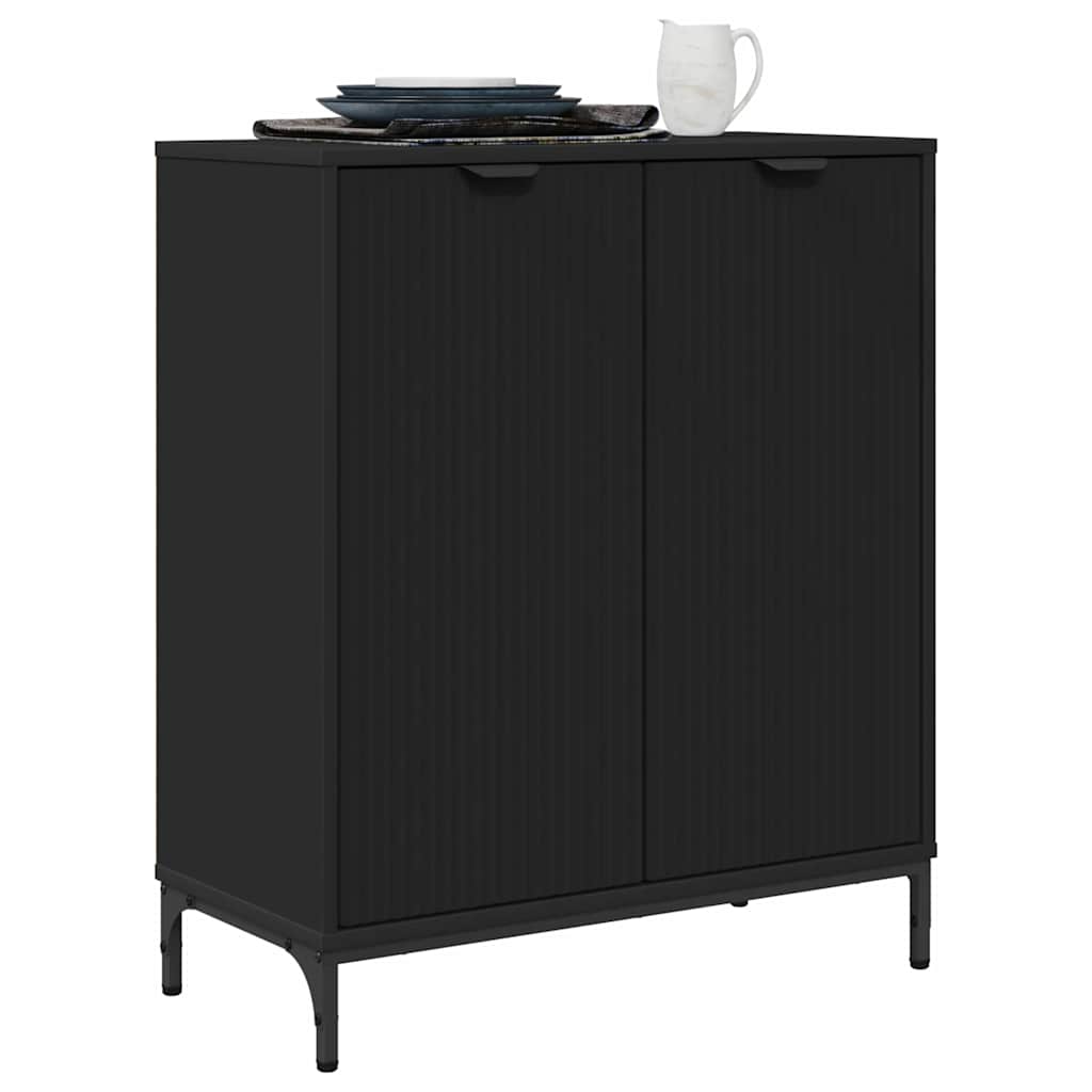 Sideboard Schwarz 69,5 x 33 x 82 cm Holzwerkstoff
