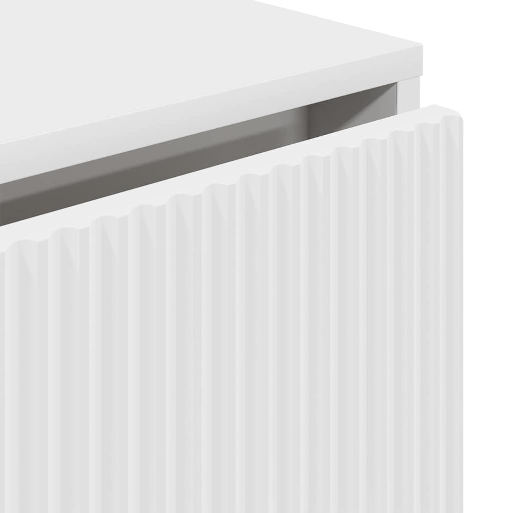 Sideboard mit Schubladen Weiß 79,5 x 33 x 82 cm Holzwerkstoff