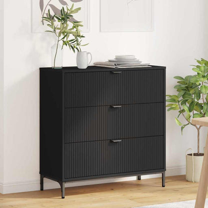 Sideboard Schwarz 79,5 x 33 x 82 cm Holzwerkstoff