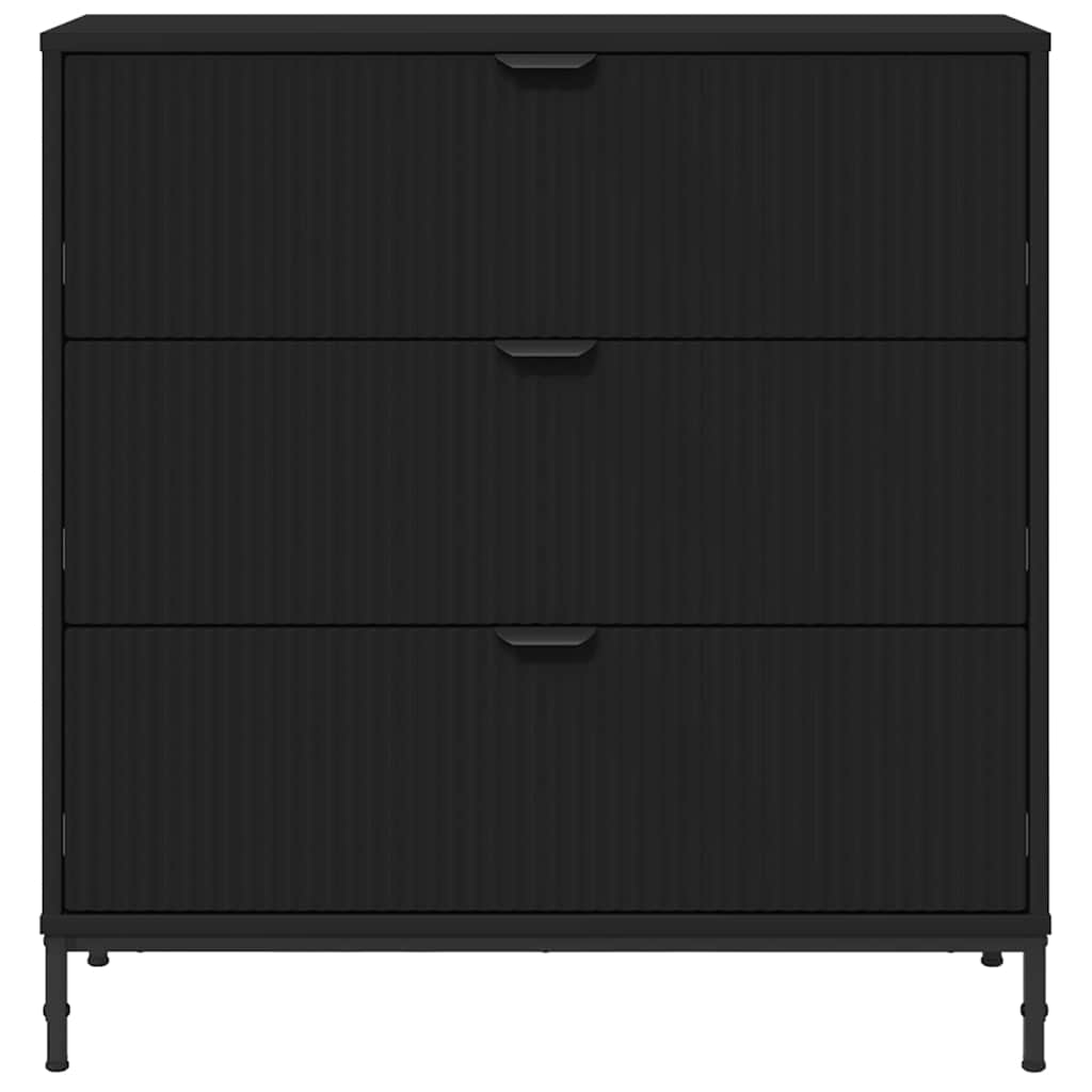 Sideboard Schwarz 79,5 x 33 x 82 cm Holzwerkstoff