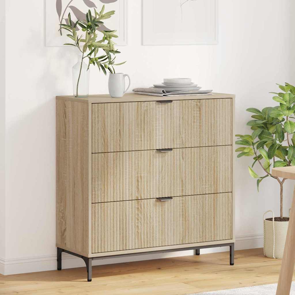 Sideboard Sonoma-Eiche 79,5 x 33 x 82 cm Holzwerkstoff
