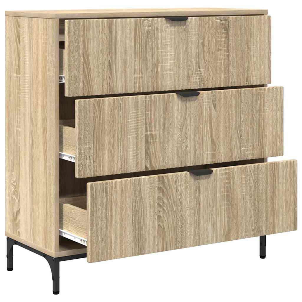 Sideboard Sonoma-Eiche 79,5 x 33 x 82 cm Holzwerkstoff