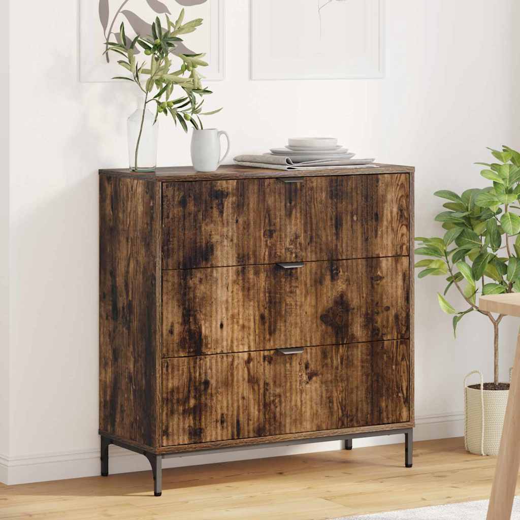 Sideboard Räuchereiche 79,5 x 33 x 82 cm Holzwerkstoff
