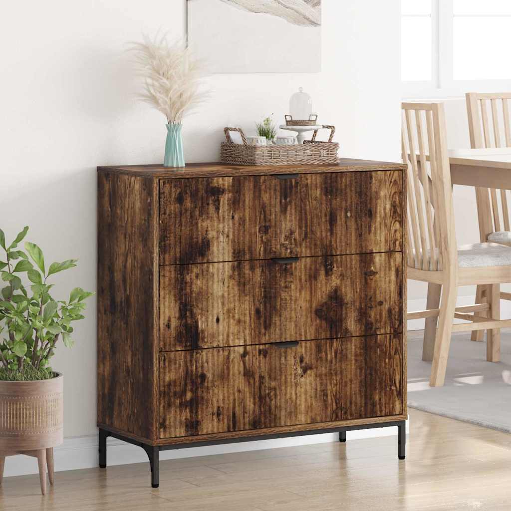 Sideboard Räuchereiche 79,5 x 33 x 82 cm Holzwerkstoff
