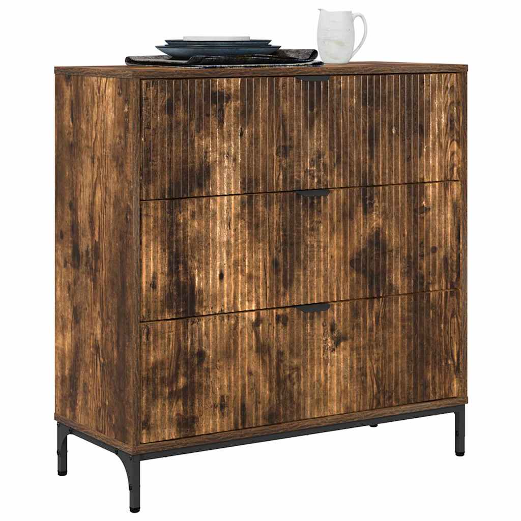 Sideboard Räuchereiche 79,5 x 33 x 82 cm Holzwerkstoff