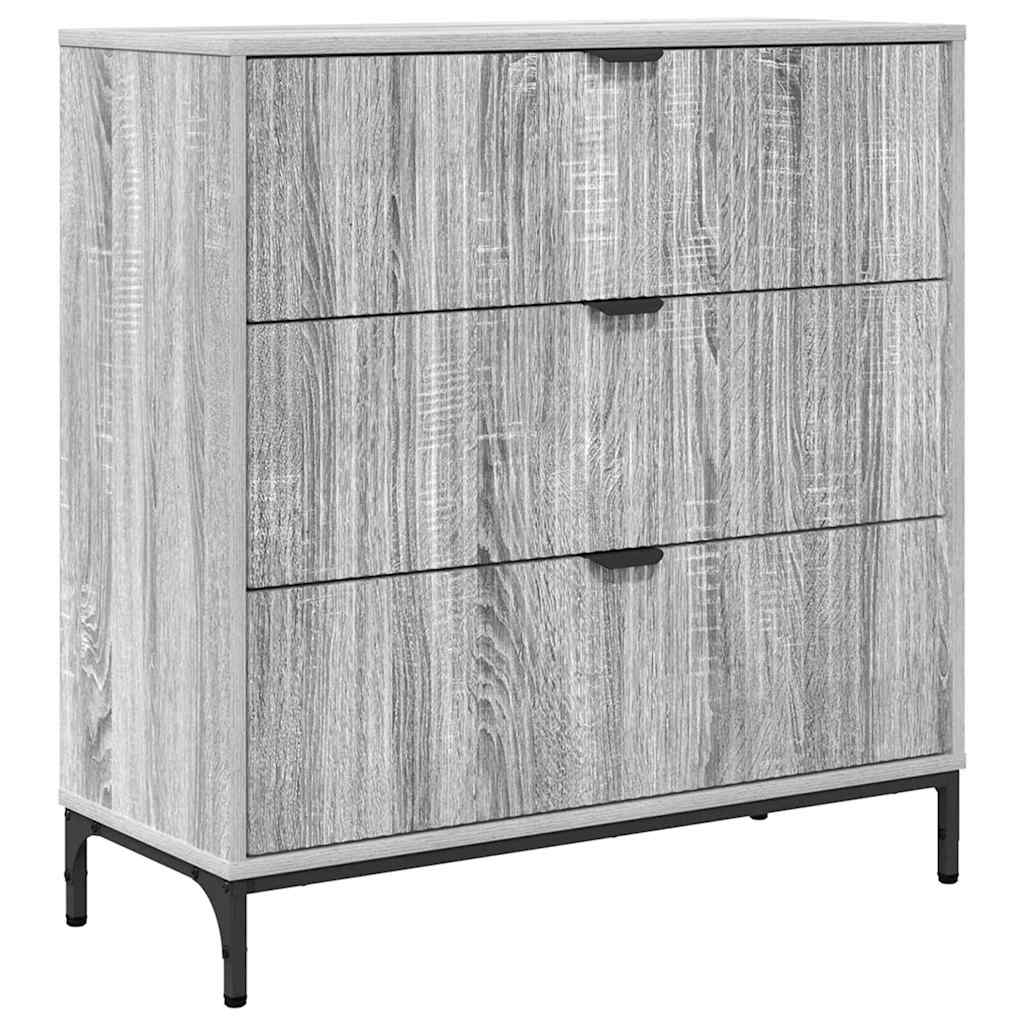Sideboard Grau Sonoma 79,5 x 33 x 82 cm Holzwerkstoff