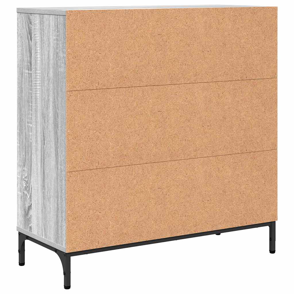 Sideboard Grau Sonoma 79,5 x 33 x 82 cm Holzwerkstoff