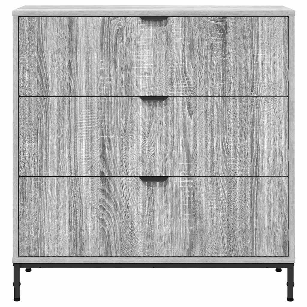 Sideboard Grau Sonoma 79,5 x 33 x 82 cm Holzwerkstoff